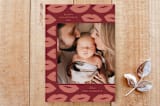"Kisses Valentine's Day Photo Card" - Stationery in Merlot by Amber Barkley - Front