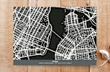 "Skyline New York- Landscape" - Stationery in Magenta by Laura Condouris - Back of Card