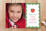 "Red Apple Graduation Announcement" - Stationery in Leaf by Amber Barkley - Front
