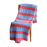 "Cherry Red + Blue Sujani Quilt - Twin/Oversized Throw (60x70)" - Quilts and Bedspreads in red by Michelle Pham