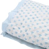 "Dachshunds & Hearts Reversible Block Print Baby Quilt" - Quilts and Bedspreads in blue by Inner Child