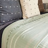"Sage Organic Cotton Bedspread King size" - Quilts and Bedspreads in green by Anjali Purohit