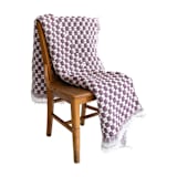 "Purple Checkered Sujani Quilt - King (92x108) Made to Order" - Quilts and Bedspreads in purple by Inner Child