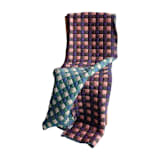 "Purple & Blue Checkered Reversible Sujani Quilt - Twin/Oversized Throw (60x70)" - Quilts and Bedspreads in purple by Inner Child