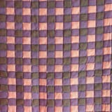 "Purple & Blue Checkered Reversible Sujani Quilt - Twin/Oversized Throw (60x70)" - Quilts and Bedspreads in purple by Inner Child