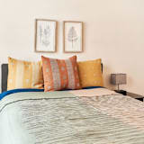 "Salvia Merino Queen Size Bedspread" - Quilts and Bedspreads in green by Anjali Purohit