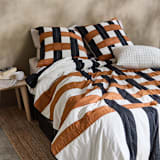 "Woven Patchwork Quilt Bedding - King" - Quilts and Bedspreads in brown by Anchal
