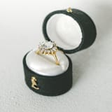 "Vintage Oval Ring Box - Raven Black" - Ring Boxes in black by The Heirloom Ring Box