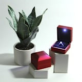 "Matte Red Ring Box with LED Light" - Ring Boxes in red by Soulmatebox