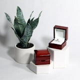 "Glossy Rosewood Ring Box" - Ring Boxes in red by Soulmatebox