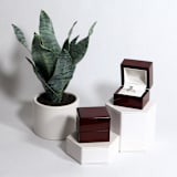 "Classic Rosewood Ring Box" - Ring Boxes in red by Soulmatebox