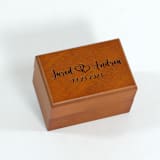 "Personalized Engraved Wood Ring Box - Double Slot" - Ring Boxes in brown by Soulmatebox