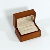"Personalized Engraved Wood Ring Box - Double Slot" - Ring Boxes in brown by Soulmatebox