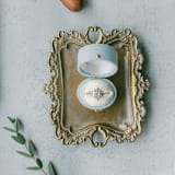 "Vintage Oval Ring Box — French Blue" - Ring Boxes in blue by The Heirloom Ring Box