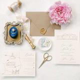 "Navy Ring Box (Double Slot)" - Ring Boxes in blue by The Heirloom Ring Box