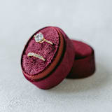 "Marsala Ring Box (Double Slot)" - Ring Boxes in red by The Heirloom Ring Box