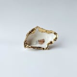 "Gold Leaf Oyster Shell Wedding Ring Dish" - Ring Boxes in white by Anna Sibley