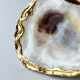 "Gold Leaf Oyster Shell Wedding Ring Dish" - Ring Boxes in white by Anna Sibley