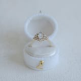 "Oval Mini Modern Georgian Ring Box (Snow White)" - Ring Boxes in white by The Heirloom Ring Box