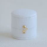 "Oval Mini Modern Georgian Ring Box (Snow White)" - Ring Boxes in white by The Heirloom Ring Box