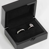 "Gloss Black Ring Box - Double Slot" - Ring Boxes in black by Soulmatebox