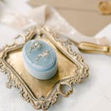 "Dusty Blue Ring Box (Double Slot)" - Ring Boxes in blue by The Heirloom Ring Box