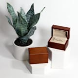 "Wood Ring Box - Double Slot" - Ring Boxes in brown by Soulmatebox