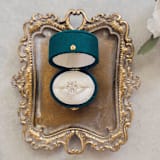 "Vintage Oval Ring Box - Jewel Teal" - Ring Boxes in green by The Heirloom Ring Box