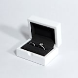 "Gloss White Ring Box - Double Slot" - Ring Boxes in white by Soulmatebox