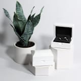 "Gloss White Ring Box - Double Slot" - Ring Boxes in white by Soulmatebox