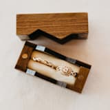 "Wood Ring Box Mountain Design" - Ring Boxes in brown by Jordan Perry