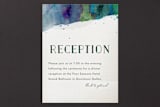 "Painted" - Mitzvah Reception Cards in Sea by Rebecca Bowen - Front