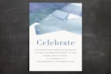 "watercolor stripes" - Mitzvah Reception Cards in Ocean by Shannon Chen of Four Wet Feet Studio - Front