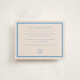 "Racquet" - Mitzvah Reception Cards in Bluebell by Megan Davis - Front