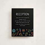"Neon Vibes" - Mitzvah Reception Cards in Candy by Brandy Folse - Front