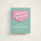 "Las Vegas" - Mitzvah Reception Cards in Cotton Candy by Claudia Orengo - Front