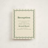 "Camp Mitzvah" - Mitzvah Reception Cards in Sage by Creo Study - Front