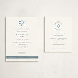 "Painted Star" - Mitzvah Reception Cards in Lake by Olivia Raufman - With Invitation