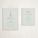 "Ooh La La" - Mitzvah Reception Cards in Menthe by mo kelley - With Invitation
