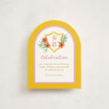 "Beach Club" - Mitzvah Reception Cards in Lemon by Claudia Orengo - Front
