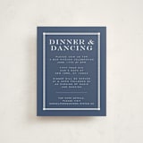 "Square Frame" - Mitzvah Reception Cards in Navy by Jenna Holcomb - Front