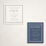 "Square Frame" - Mitzvah Reception Cards in Navy by Jenna Holcomb - With Invitation