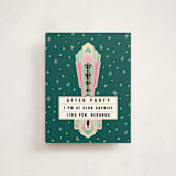 "Bat Mitzvah Theatre Marquee" - Mitzvah Reception Cards in Peony by Becky Nimoy - Front