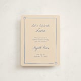 "Framed Star of David" - Mitzvah Reception Cards in Sky by Stephanie Heinrich Godbout - Front