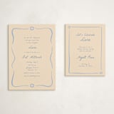 "Framed Star of David" - Mitzvah Reception Cards in Sky by Stephanie Heinrich Godbout - With Invitation