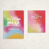 "Groovy" - Mitzvah Reception Cards in Fruit Punch by Kelly Watkins - With Invitation