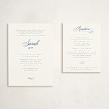 "Simply" - Mitzvah Reception Cards in Sea by Jenna Holcomb - With Invitation