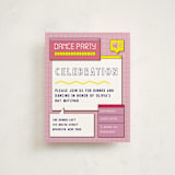 "Bitmap" - Mitzvah Reception Cards in Strawberry by Jennifer Lew - Front