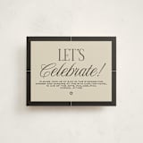 "Grand Luxe Bat Mitzvah" - Mitzvah Reception Cards in Charcoal by Wallace Design Co. - Front
