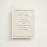 "Linho" - Mitzvah Reception Cards in Sky by Pati Cascino - Front